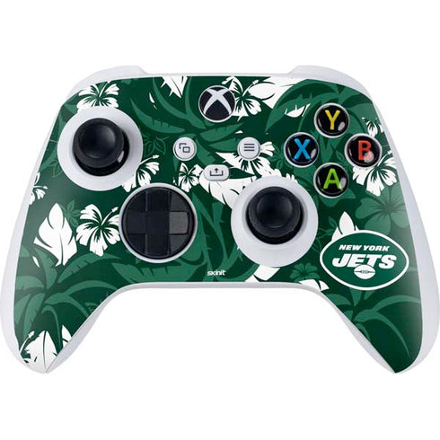 NFL New York Jets Tropical Print Xbox Series S Controller Skin