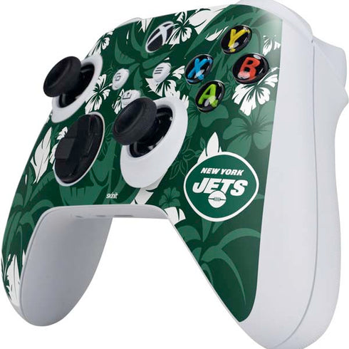 NFL New York Jets Tropical Print Xbox Series S Controller Skin