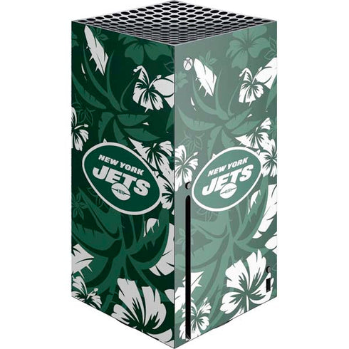 NFL New York Jets Tropical Print Xbox Series X Console Skin