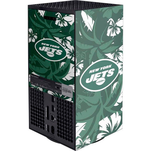 NFL New York Jets Tropical Print Xbox Series X Console Skin