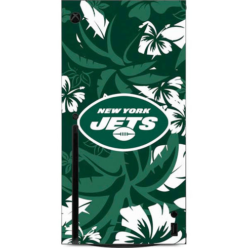 NFL New York Jets Tropical Print Xbox Series X Console Skin