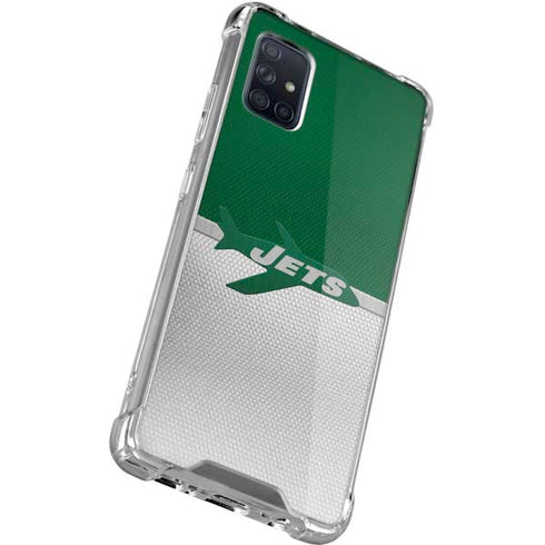 NFL New York Jets Vintage Galaxy A51 5G Clear Case