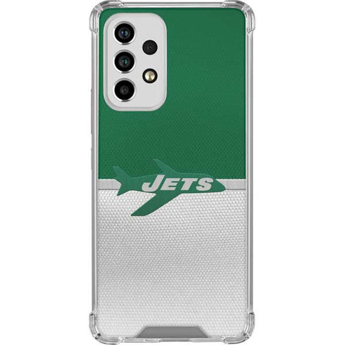 NFL New York Jets Vintage Galaxy A53 5G Clear Case