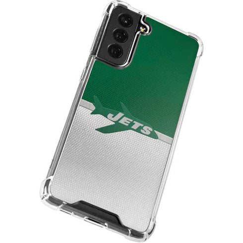 NFL New York Jets Vintage Galaxy S21 FE Clear Case