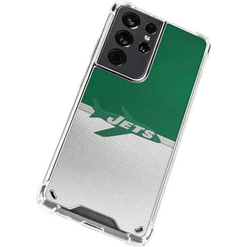 NFL New York Jets Vintage Galaxy S21 Ultra 5G Clear Case