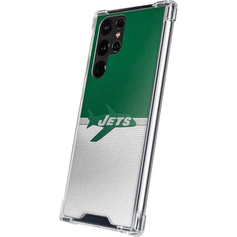 NFL New York Jets Vintage Galaxy S22 Ultra Clear Case