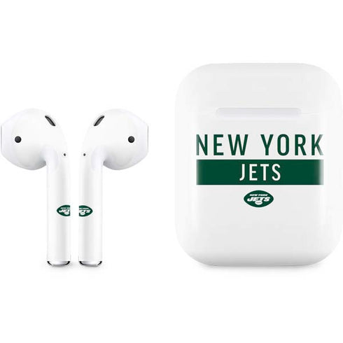 NFL New York Jets White Performance Series Apple AirPods Skin