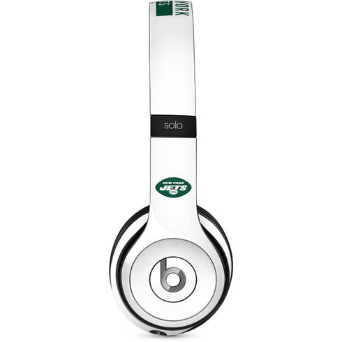 NFL New York Jets White Performance Series Beats Solo 2 Wired Skin