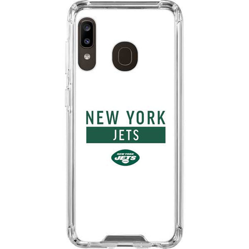 NFL New York Jets White Performance Series Galaxy A30 Clear Case