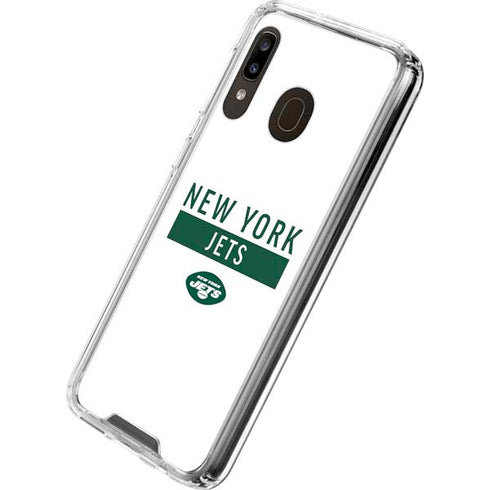 NFL New York Jets White Performance Series Galaxy A30 Clear Case