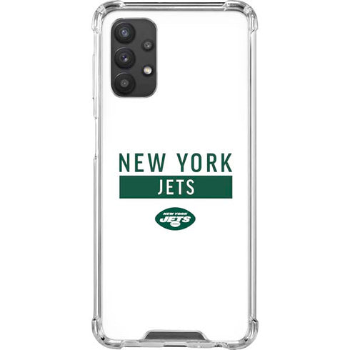NFL New York Jets White Performance Series Galaxy A32 5G Clear Case