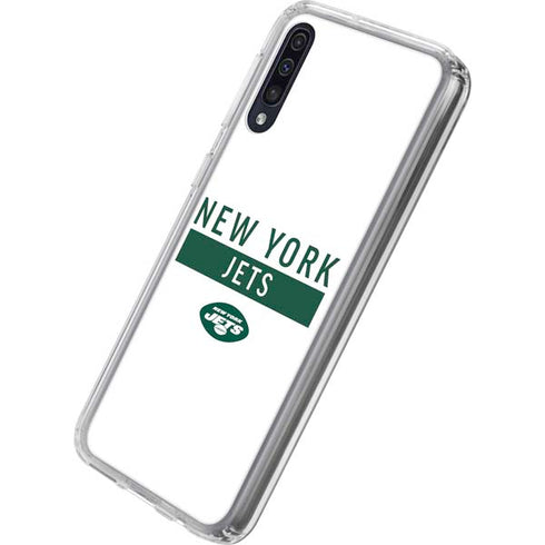 NFL New York Jets White Performance Series Galaxy A50 Clear Case