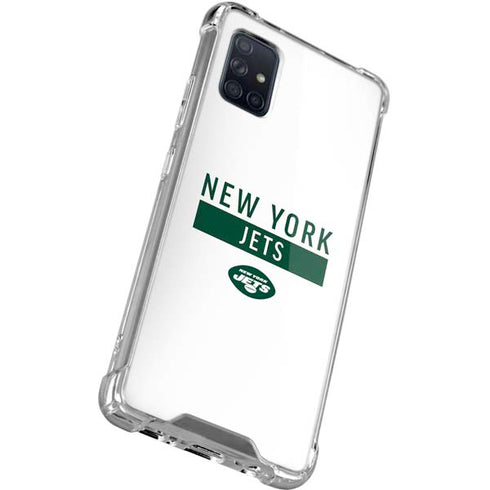 NFL New York Jets White Performance Series Galaxy A71 5G Clear Case