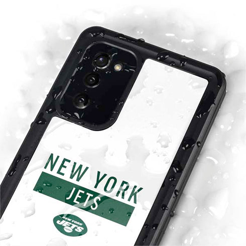 NFL New York Jets White Performance Series Galaxy Note20 5G Waterproof Case