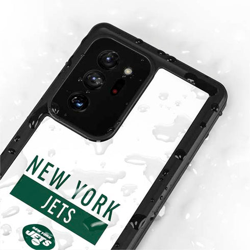 NFL New York Jets White Performance Series Galaxy Note20 Ultra 5G Waterproof Case
