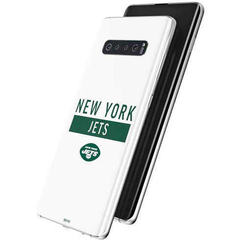 NFL New York Jets White Performance Series Galaxy S10 Plus Skin