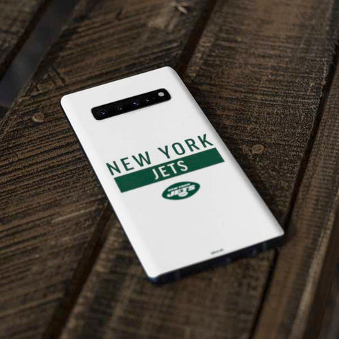 NFL New York Jets White Performance Series Galaxy S10 Plus Skin