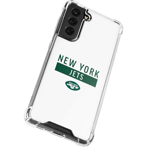 NFL New York Jets White Performance Series Galaxy S21 FE Clear Case