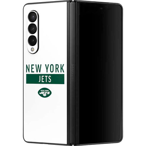 NFL New York Jets White Performance Series Galaxy Z Fold3 5G Skin