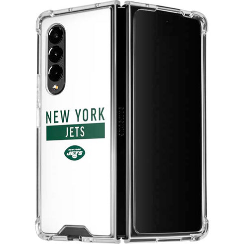 NFL New York Jets White Performance Series Galaxy Z Fold4 5G Clear Case