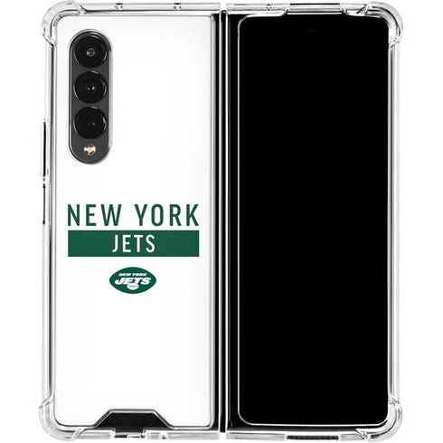 NFL New York Jets White Performance Series Galaxy Z Fold4 5G Clear Case