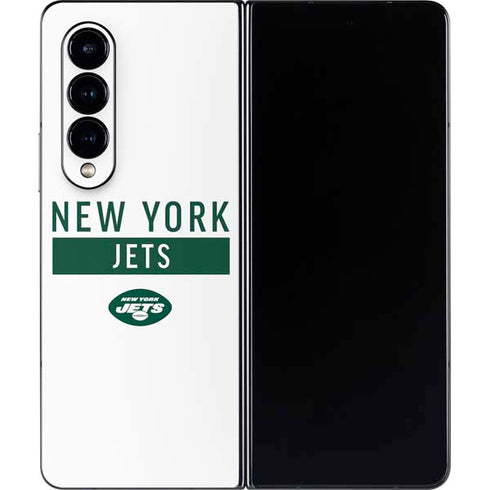NFL New York Jets White Performance Series Galaxy Z Fold4 5G Skin
