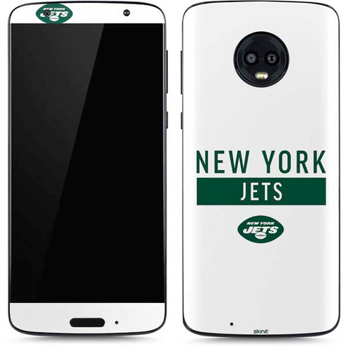 NFL New York Jets White Performance Series Moto G6 Skin