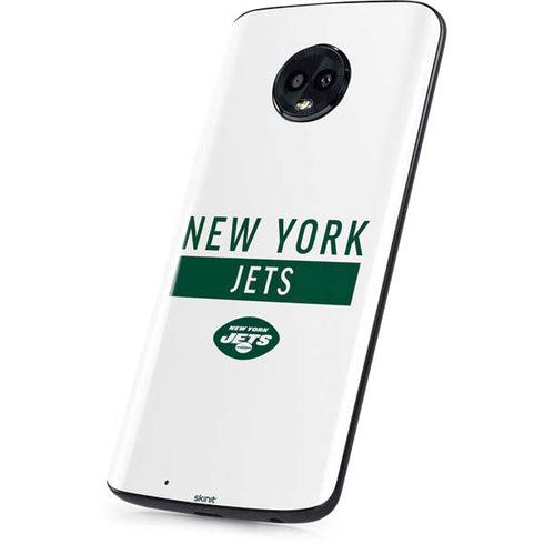 NFL New York Jets White Performance Series Moto G6 Skin
