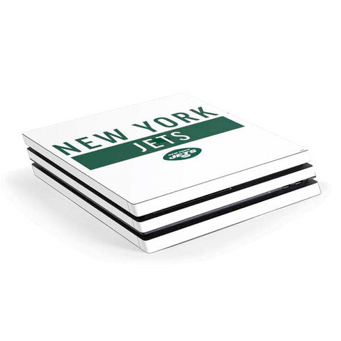 NFL New York Jets White Performance Series PS4 Pro Console Skin