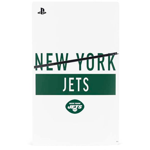 NFL New York Jets White Performance Series PS5 Slim Disk Bundle Skin