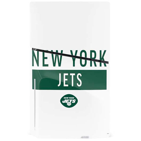 NFL New York Jets White Performance Series PS5 Slim Disk Bundle Skin