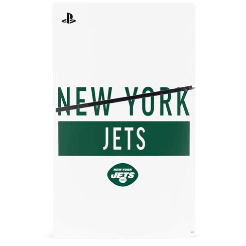 NFL New York Jets White Performance Series PS5 Slim Disk Console Skin