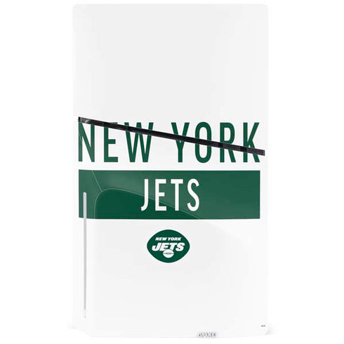 NFL New York Jets White Performance Series PS5 Slim Disk Console Skin