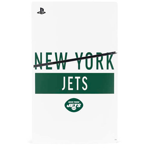 NFL New York Jets White Performance Series PS5 Slim Digital Edition Console Skin