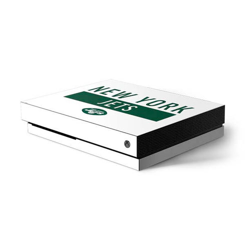 NFL New York Jets White Performance Series Xbox One X Console Skin