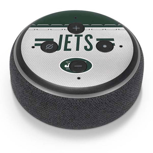NFL New York Jets White Striped Amazon Echo Dot Skin