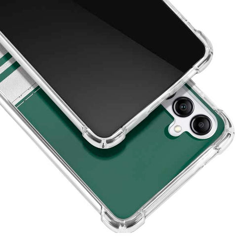 NFL New York Jets White Striped Galaxy A14 5G Clear Case