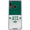 NFL New York Jets White Striped Galaxy A30 Clear Case