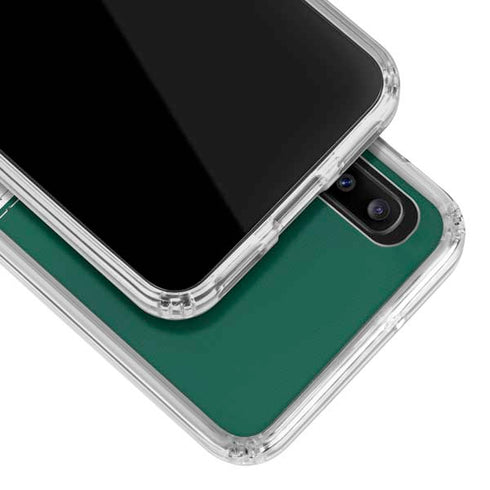 NFL New York Jets White Striped Galaxy A30 Clear Case