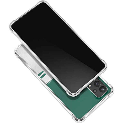 NFL New York Jets White Striped Galaxy A32 5G Clear Case