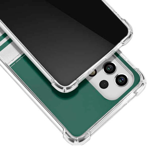 NFL New York Jets White Striped Galaxy A53 5G Clear Case