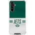 NFL New York Jets White Striped Galaxy A54 5G Clear Case