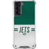 NFL New York Jets White Striped Galaxy S21 5G Clear Case
