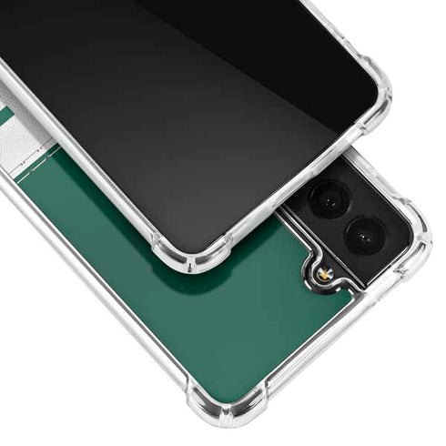 NFL New York Jets White Striped Galaxy S21 FE Clear Case