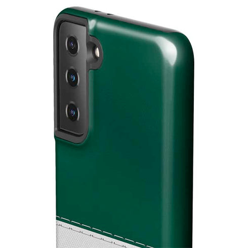 NFL New York Jets White Striped Galaxy S21 FE Pro Case