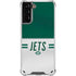 NFL New York Jets White Striped Galaxy S21 Plus 5G Clear Case