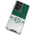 NFL New York Jets White Striped Galaxy S21 Ultra 5G Clear Case