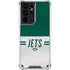 NFL New York Jets White Striped Galaxy S21 Ultra 5G Clear Case
