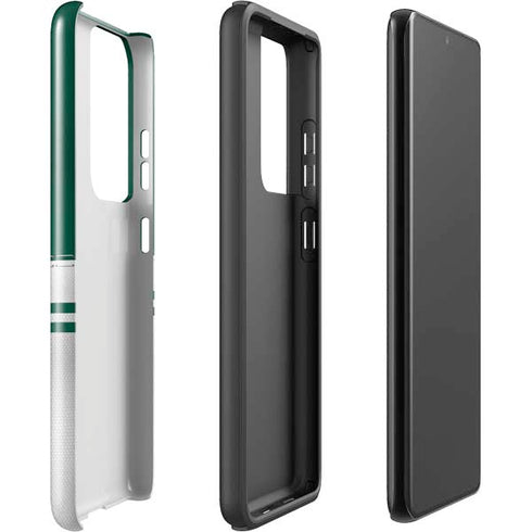 NFL New York Jets White Striped Galaxy S21 Ultra 5G Pro Case