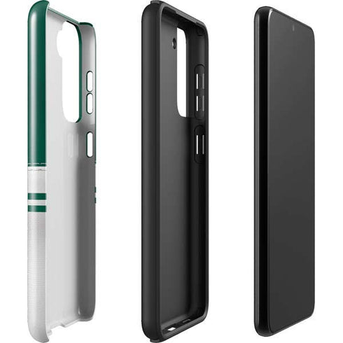 NFL New York Jets White Striped Galaxy S22 Plus Pro Case